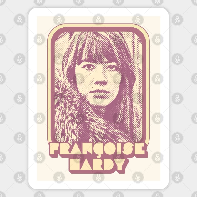 Francoise Hardy / Retro Francophile Design Sticker by DankFutura